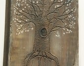 Polymer clay journal - Blossoming tree- wooden journal effect - secret diary- sketchbook- fantasy steampunk gothic Lolita OOAK