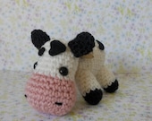 Crochet Cow Plush - Moo the Amigurumi Stuffed Animal