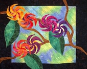 Flower Art  Quilt  - Plumeria Inspiration