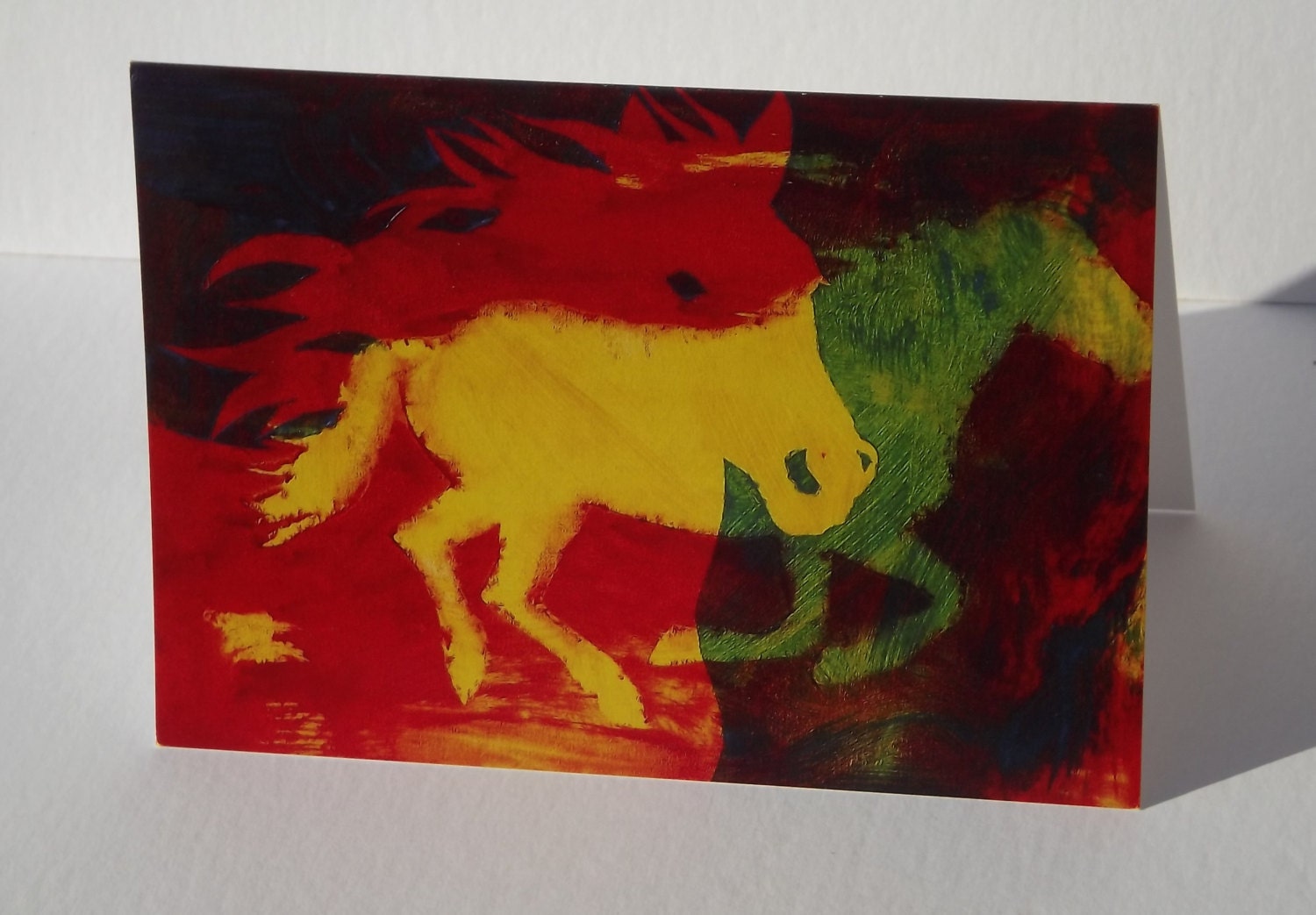 Buggs The Painting Horse "Wild Fire" Fine Art Reproduction Notecard