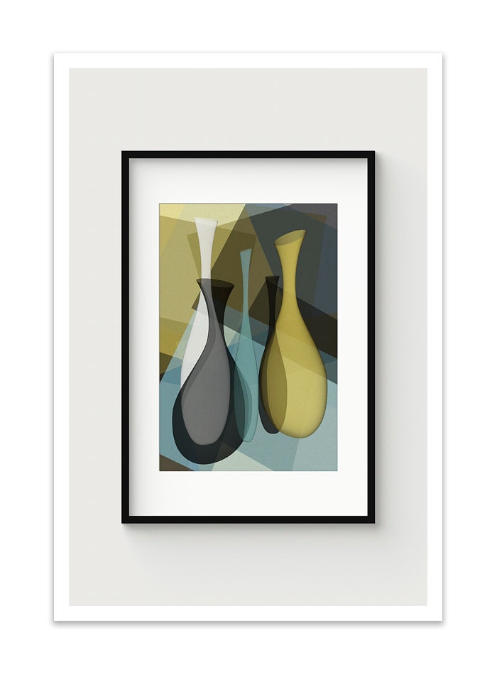 TRANCERAMIC no.20 - 12x18 Giclee Print - Mid Century Modern Minimalist Modernist Eames Abstract