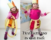 Patchwork balloon girls skirt & A-line skirt