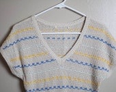 dolman short sleeve sweater, vintage, small