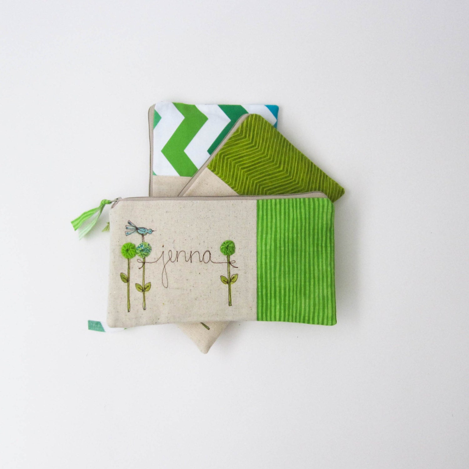 emerald green wedding clutches, personalized for bridesmaids, bridal clutch purse, MADE TO ORDER by mamableudesigns on etsy