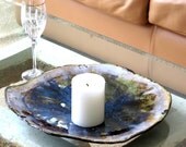 Organic Abstract Centerpiece Tray Contemporary Art Vessel Pottery Candle Holder Earth Tones Clay Plate Ceramic Art Vessel