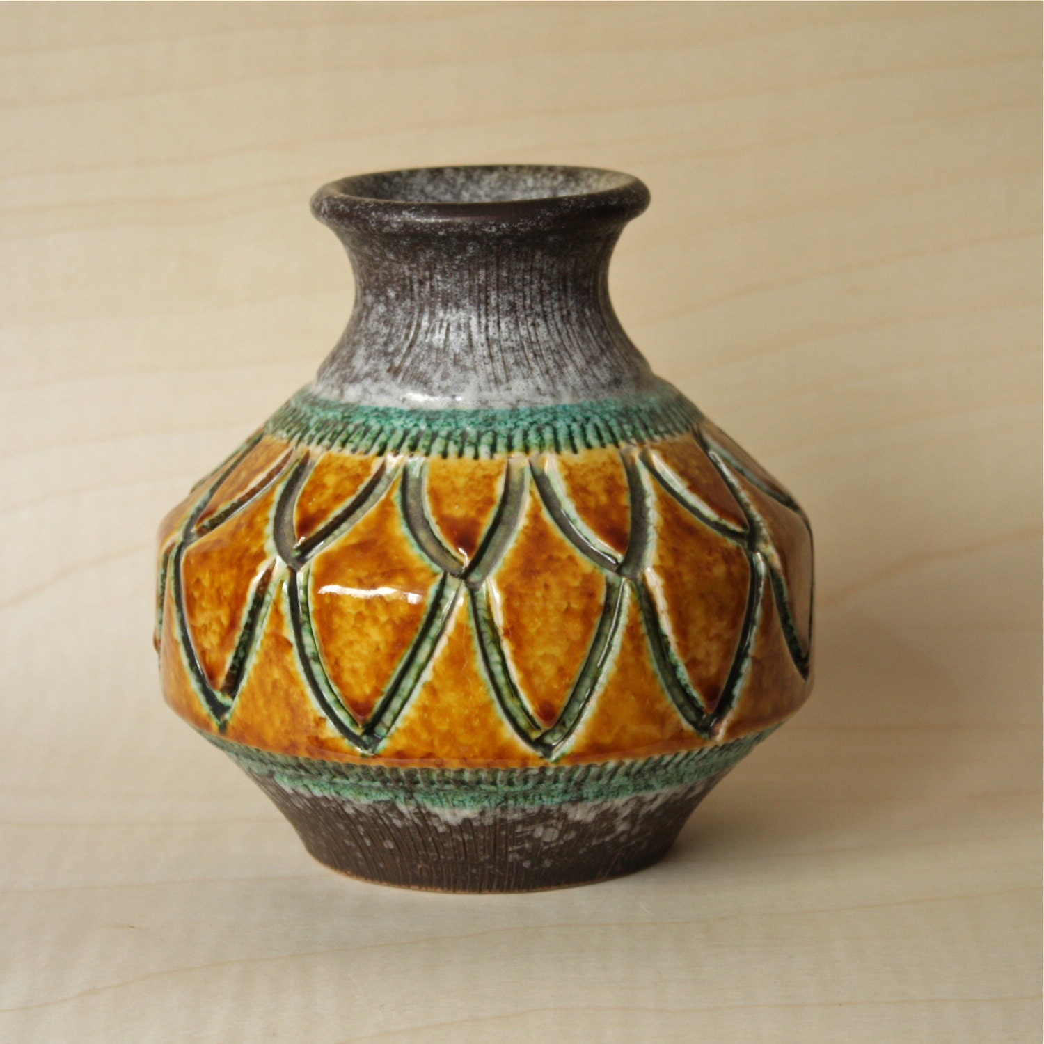 Mid Century Modern Italian Pottery Fratelli Fanciullacci Vase