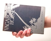 Book Clutch Wallet made from Silver and Blue Vintage Book "Vagabond's House"
