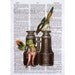 Birdy & Mr Toad Print on a Vintage Dictionary Page