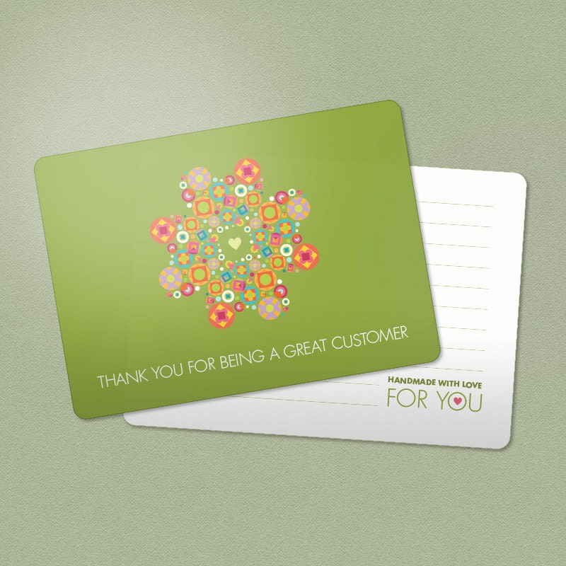 100 Thank you Postcards 4" x 6" - Glossy or Matte - Full Color - for your Etsy Shop