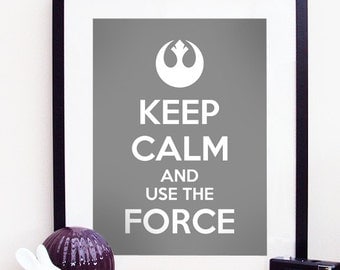 Star Wars "Keep Calm And Use The Force" Poster Print A3 / 11x14