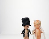 Vintage Wedding Cake Topper 20s   / Kewpie Doll / Art Deco / Flapper / Antique BISQUE DOLLS