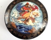 Porcelain Music Box - Russian Palekh Style