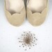 Sand Soft Suede Scalloped Handmade Ballet Flats