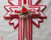 Red Cross Magnet made from Plastic Canvas