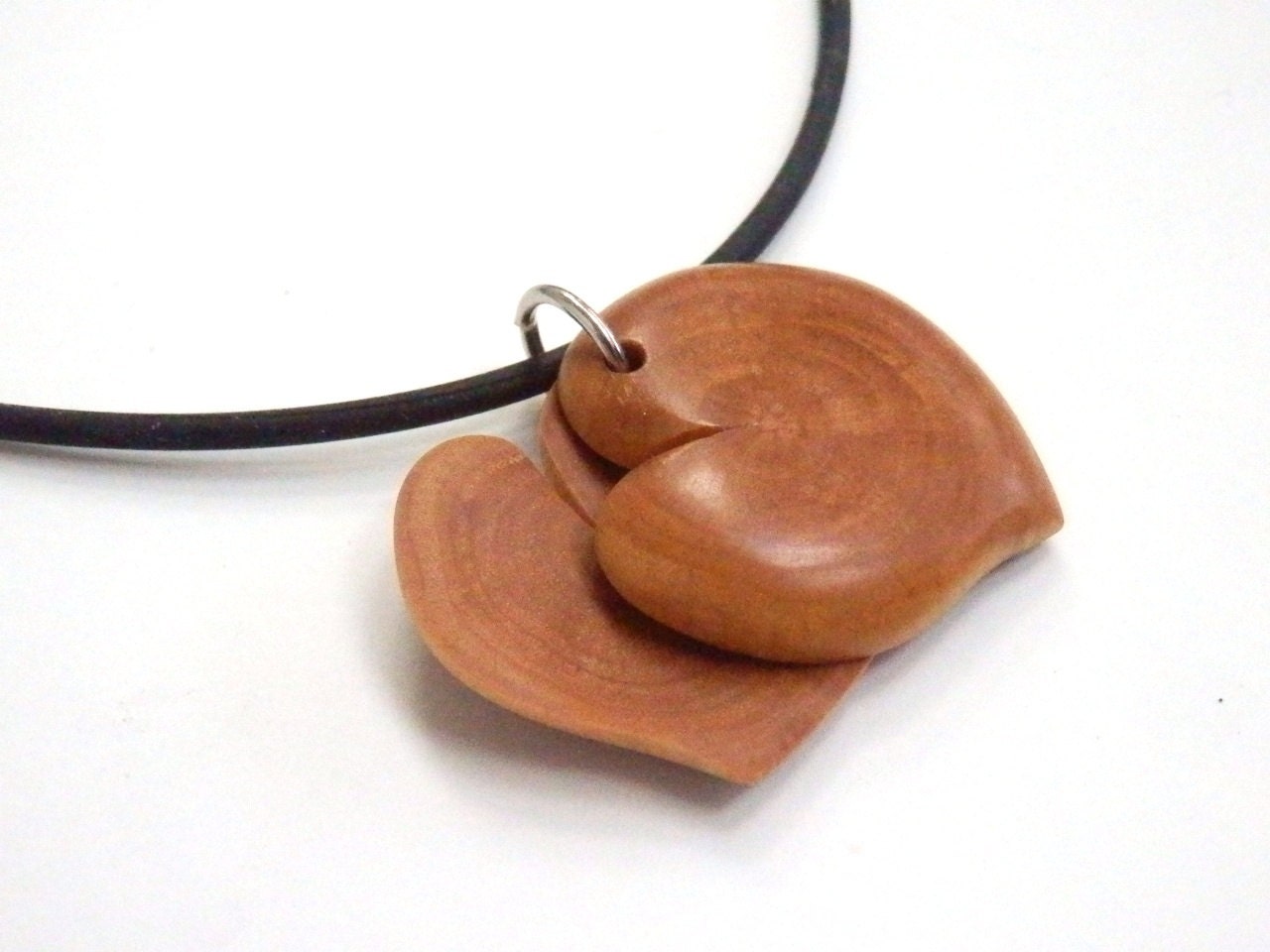 Heart Shaped Pendant Handcarved Wood OOAK Tagt Team 123 cc loh ostat socal etsy guild tenx tt cccoe sos steam team madcap lb