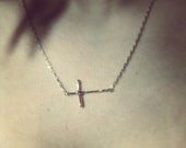 Sideways Cross necklace