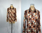 1970s Wild West Prince Matthew Wingtip Shirt // Medium