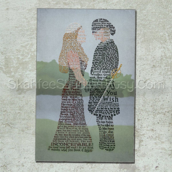 The Princess Bride Poster Art Print 11x17 Typography