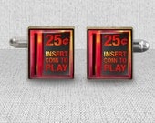 Cuff Links Video Game Arcade Jewelry Insert Coin Men's Accessories Scrabble Tile Cufflinks Geekery Wedding Parties Father's Day