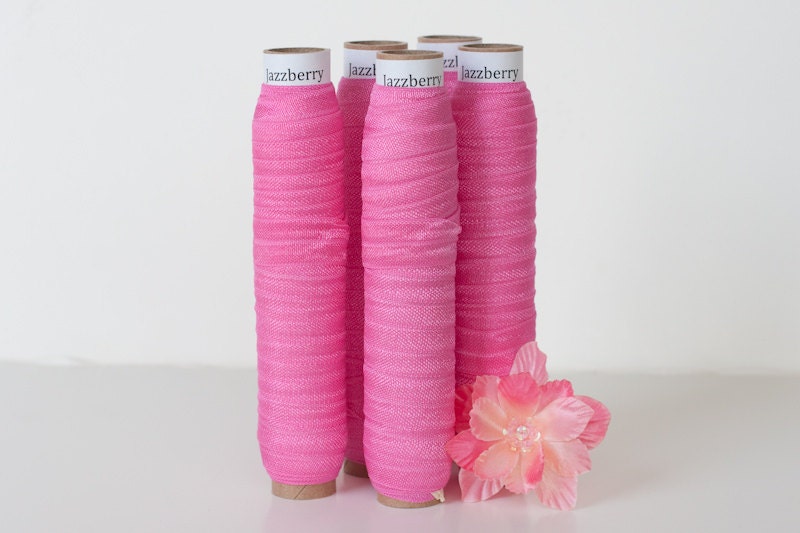 Jazzberry Fold Over Elastic for Baby Headbands - 5 Yards of 5/8 inch FOE