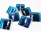 Bridal Attendants Gifts Stained Glass Boxes Set of Seven 3x3x1 Custom Made Bridesmaid Gift Idea Wedding Party Personalized Initial & Flower