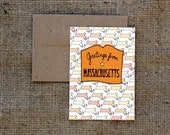 Greetings from Massachusetts Card