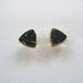 Delicate Black Druzy Triangle Studs