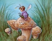 Yaamas Mushroom Fairy 5x7 Giclee Print