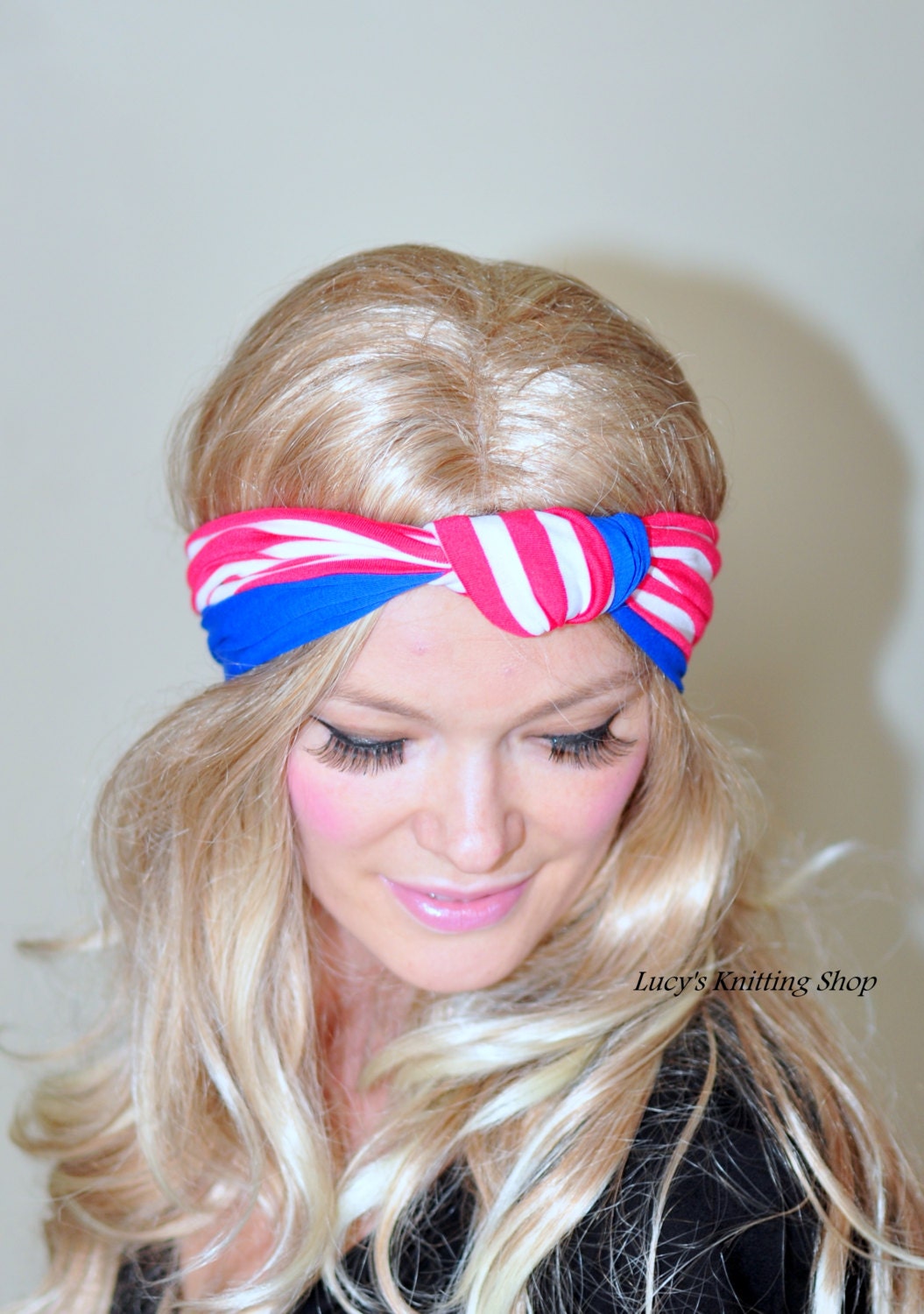 American Flag Headband Turban Patriotic Headband July 4th Headband Turban Headwrap Twist  Knot Headband Fashion Girly Romantic Gift under 25