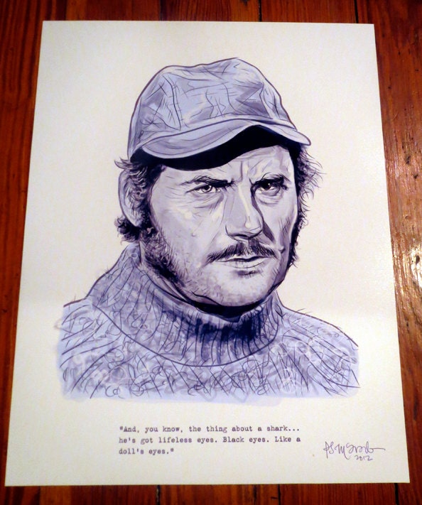 Quint from JAWS gilcée print