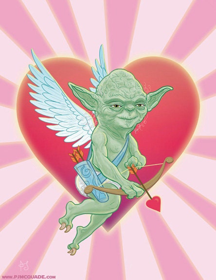STAR WARS Yoda Cupid Love Card