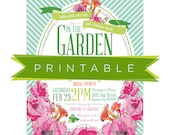 Derby Garden Party Bridal Shower Invitation Printable