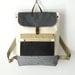 Unisex, Ivory Canvas Backpack / Laptop bag / Leather closure / front zipper pocket / 15 inch, Design by BagyBags