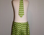 Boys Easter neck tie with matching shorts in small green tonal chevron great for birthdays, weddings, and Easter custom made by Baby Harrill