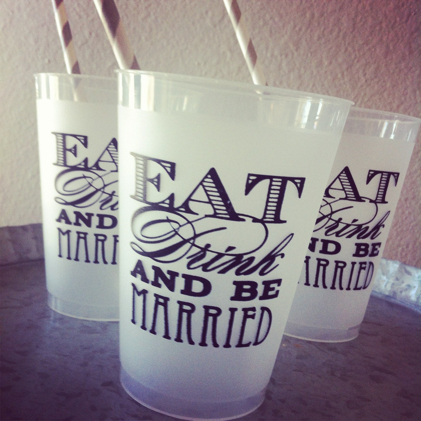50 custom design printed frost flex cups your design Il_570xn