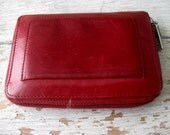 Vintage red Leather Hobo internationl ladies Wallet