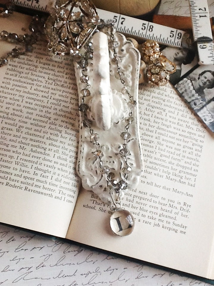 Shabby Chic Door Skeleton Key Hook-Back Plate-Rustic-Curtain Tie Backs-Antique Inspired-Jewelry Holder-Towel Holder-French Decor-Paris Home
