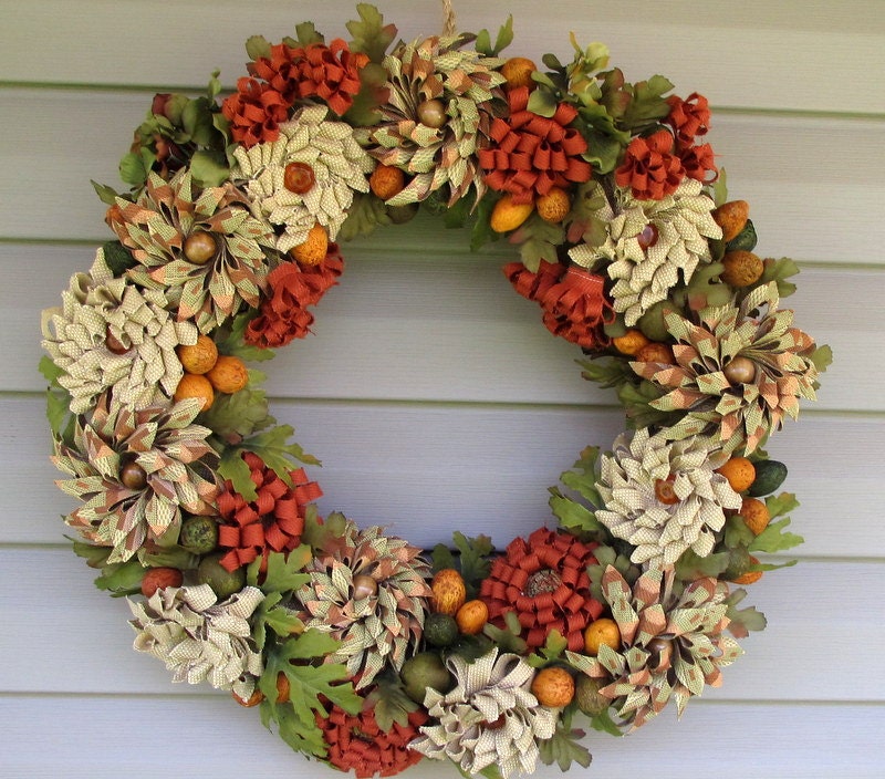 Summer wreath, Fabric flower wreath " Les belles fleurs"