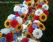 Handmade Paper Flowers - Bouquets - Table Decorations - Centerpieces - Wild Flowers - Set of 10 Bundles