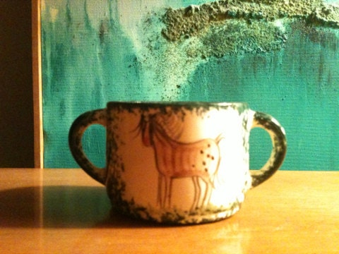 Vintage Horse Nursery Cup for Children, Sippie Cup