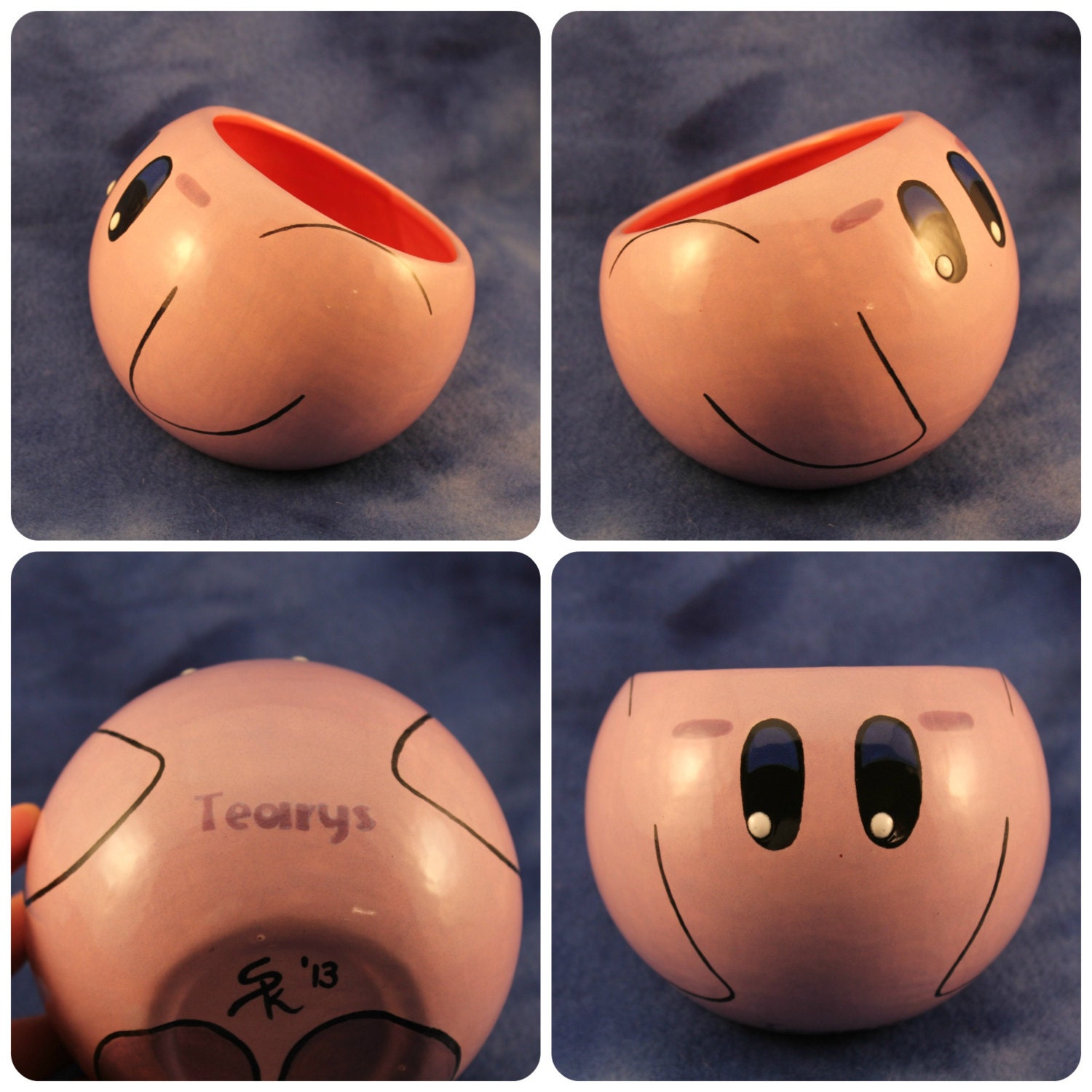 Kirby Ceramic Bowl (Made to Order and Customizable)
