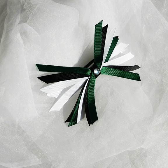 Irish Spike Cheer Bow Ponytail