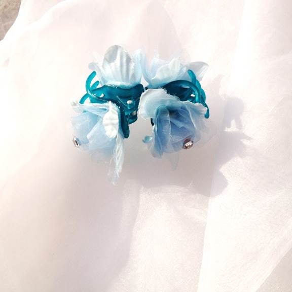 Wedding Blue Claw Clips