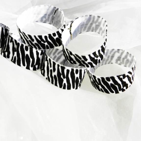 Zebra Print Napkin Rings Food Tent