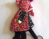 Cute quilted Key Cover Sunbonnet Sue with hand embroidered
