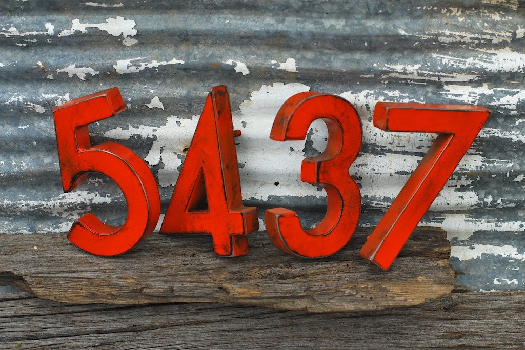 House Numbers - Metal Typography - Channel Numbers - Custom Listing