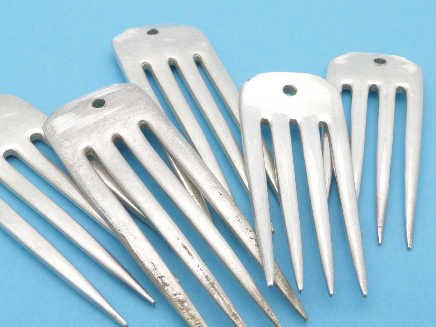 Wholesale Fork Pendants, 5 Fork Pendants, Fork Jewelry, Drilled