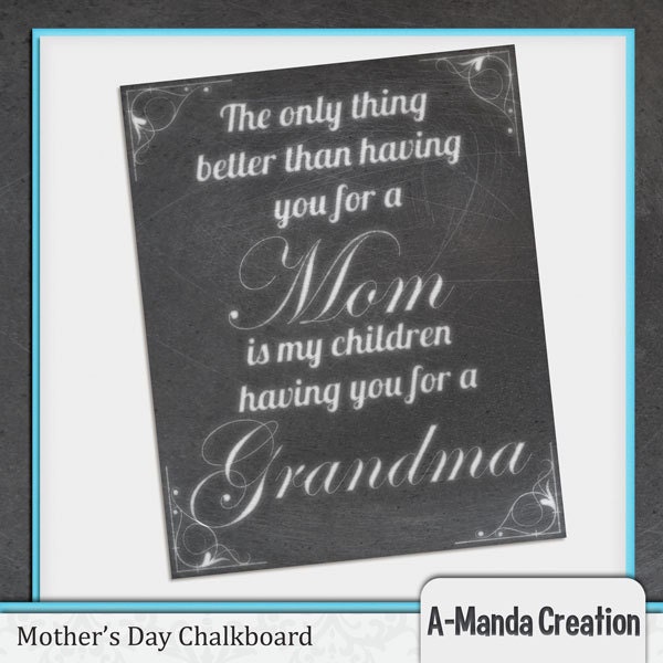 Mother's Day Chalkboard 8 X 10 Print Il_170x135