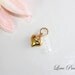 Iphone 5 ,Samsung, blackberry, htc or any device phone accessories - Sweet 3D gold heart phone plug - Valentine's day Gift