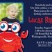 CRAB Nautical First Birthday Birthday Party Event Printable Invitation